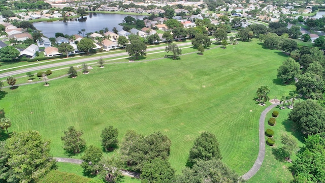 bird's eye view with a rural view and a water view