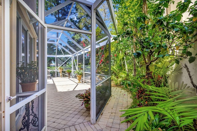 view of sunroom