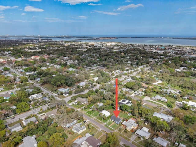 806 S 12th St, Fort Pierce, FL 34950 - birds eye view of property with a water view and a residential view