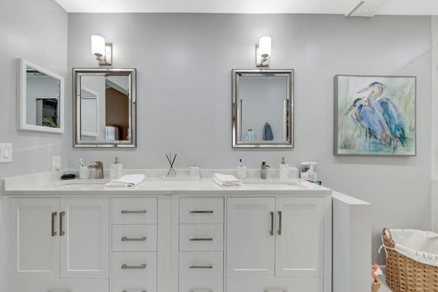 full bath featuring a sink and double vanity