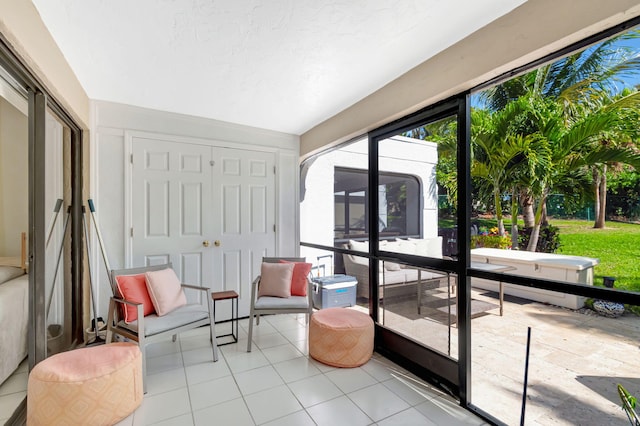 view of sunroom