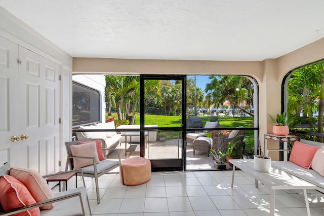 view of sunroom