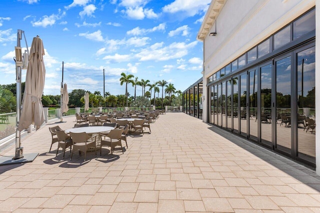 view of patio with outdoor dining area