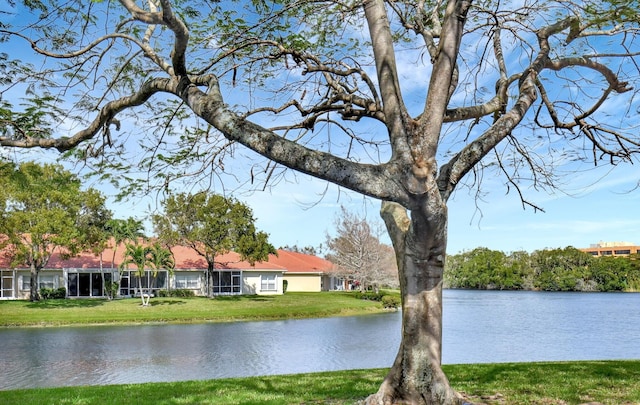 view of water feature