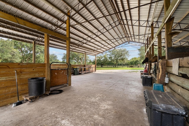 view of horse barn