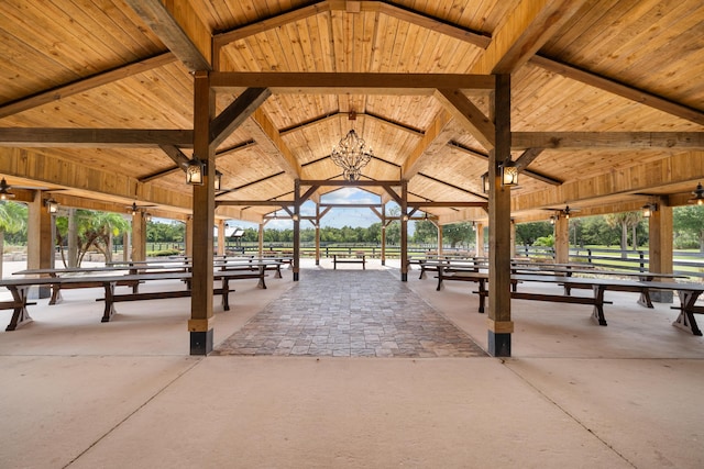 view of community with a gazebo