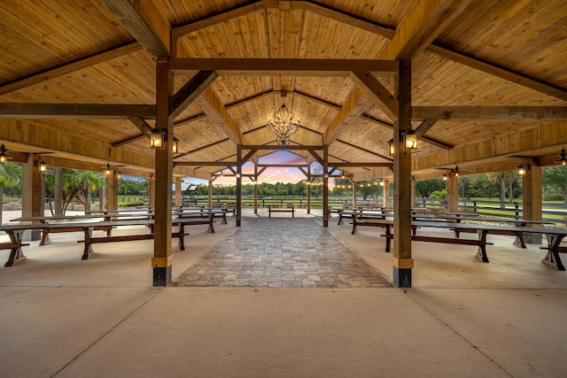 view of community featuring a gazebo