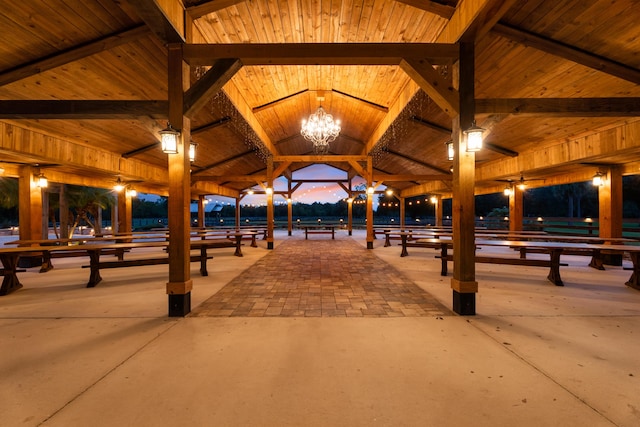 view of community featuring a gazebo