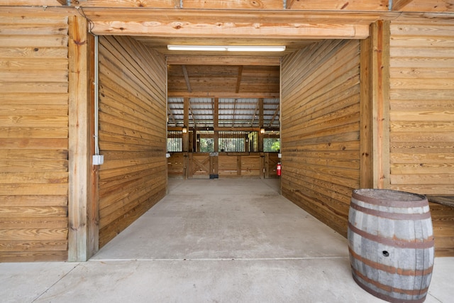 view of horse barn