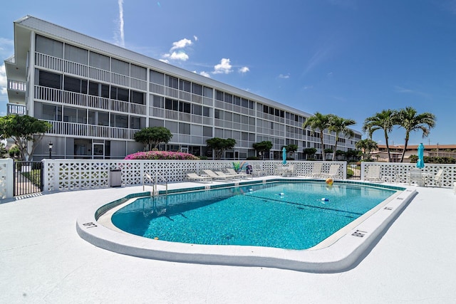 pool with fence