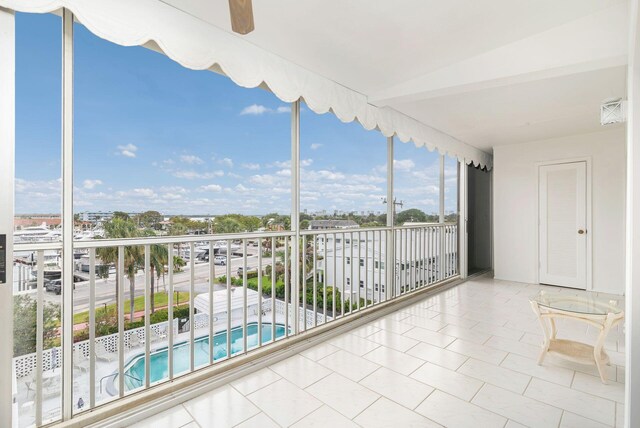 birds eye view of property featuring a view of city and a water view