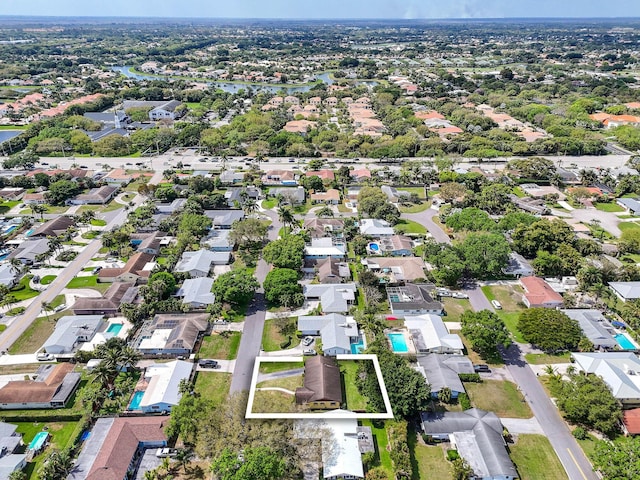 drone / aerial view featuring a residential view