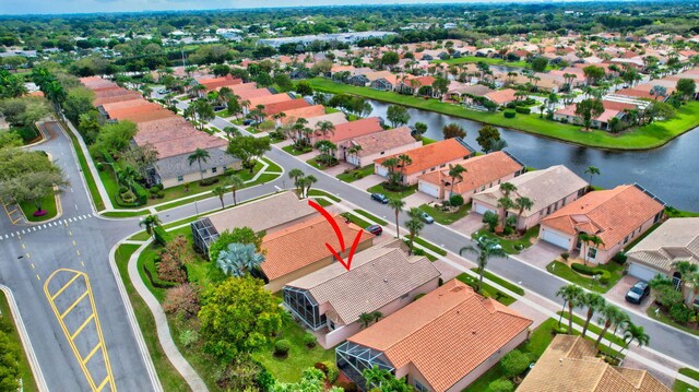 aerial view featuring a residential view