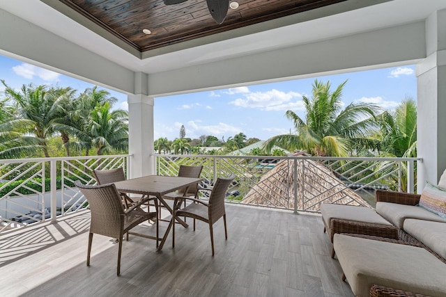 exterior space with outdoor dining area