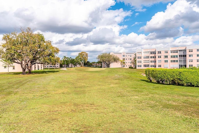 view of home's community featuring a yard