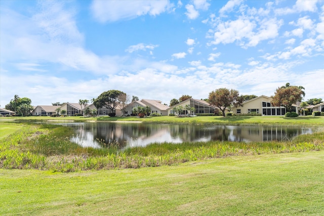 property view of water featuring a residential view