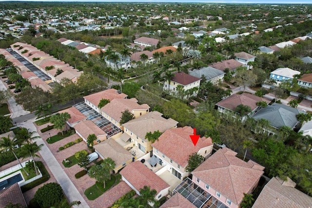 drone / aerial view featuring a residential view