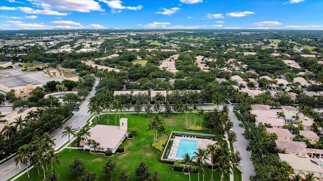 bird's eye view with a residential view