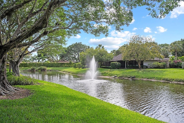 view of water feature