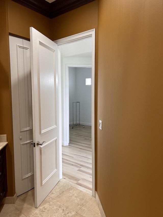 hallway with baseboards