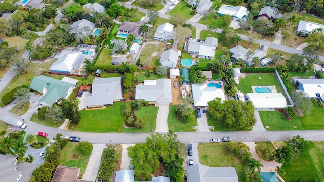 drone / aerial view with a residential view