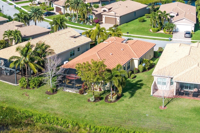 aerial view featuring a residential view