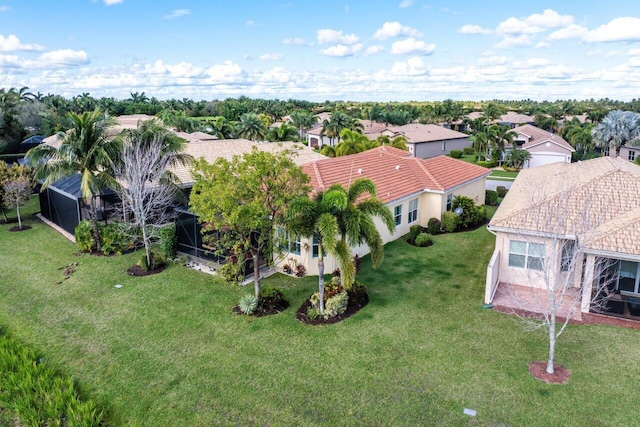 bird's eye view with a residential view