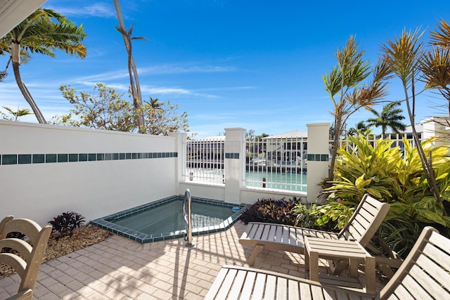 view of patio with fence