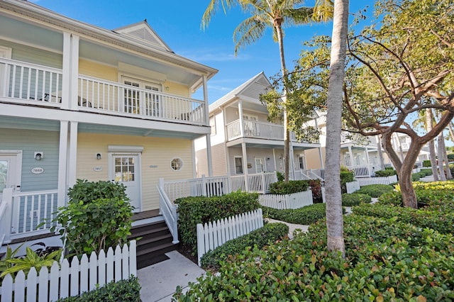 view of property featuring fence