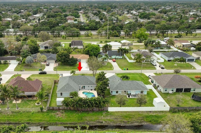 bird's eye view featuring a residential view