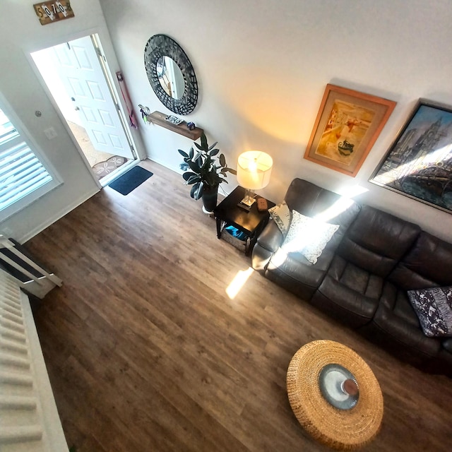 5070 Nesting Way Unit B, Delray Beach, FL 33484 - unfurnished living room featuring wood finished floors