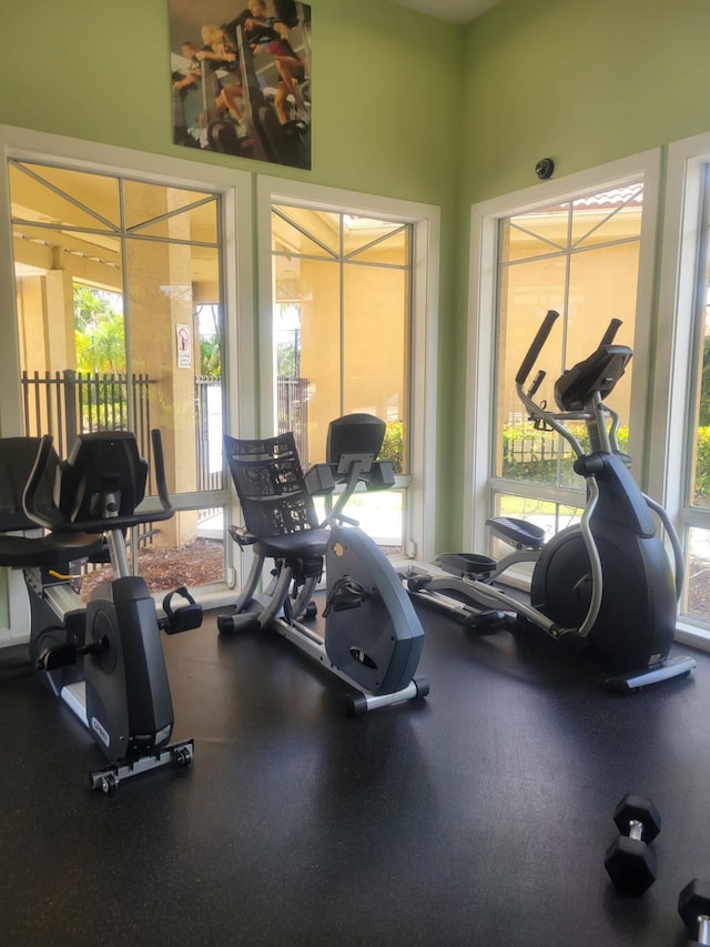 view of exercise room