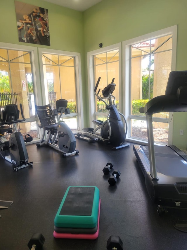 view of exercise room