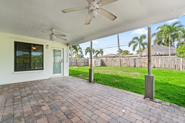 view of patio / terrace featuring a fenced backyard