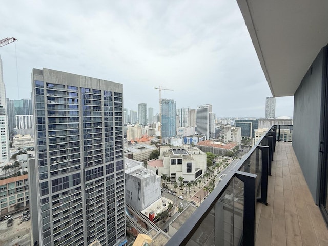 balcony featuring a city view