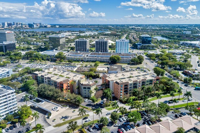 drone / aerial view featuring a city view