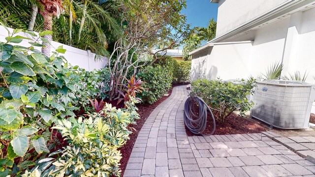 view of home's exterior with a fenced backyard and stucco siding