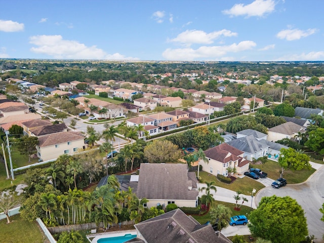 bird's eye view with a residential view