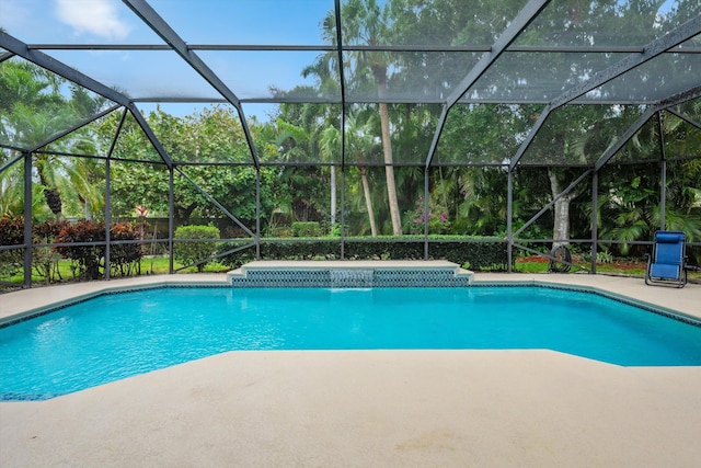 outdoor pool with a patio