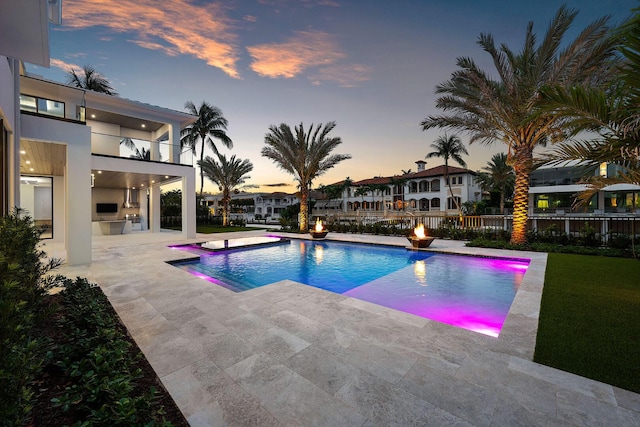 191 W Coconut Palm Rd, Boca Raton, FL 33432 - view of pool featuring area for grilling and a patio area