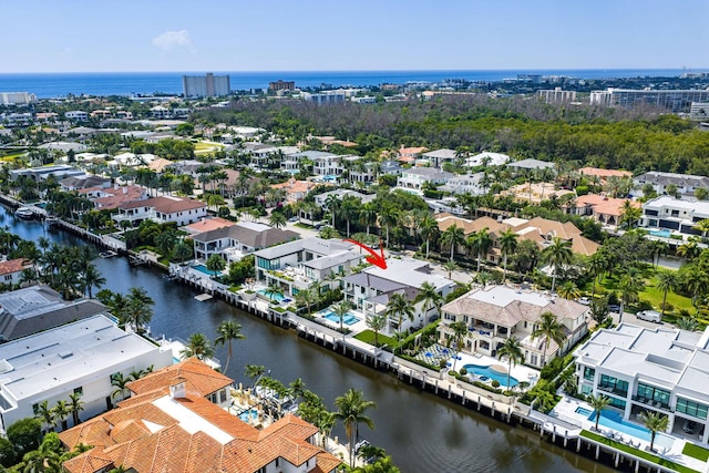 191 W Coconut Palm Rd, Boca Raton, FL 33432 - aerial perspective of suburban area with a large body of water