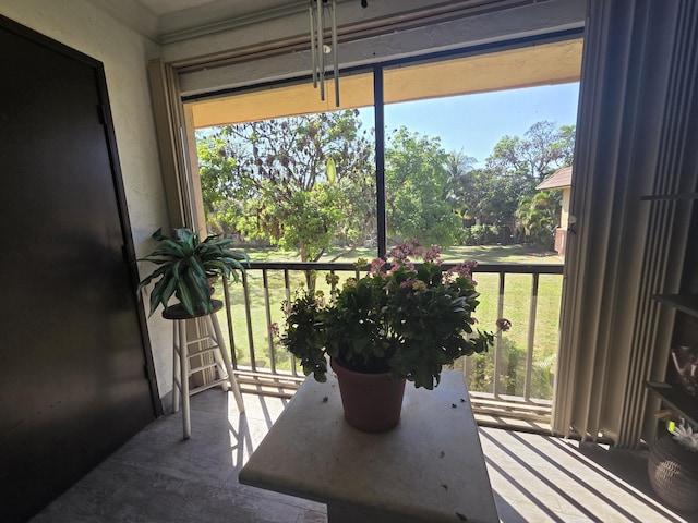 sunroom featuring a wealth of natural light