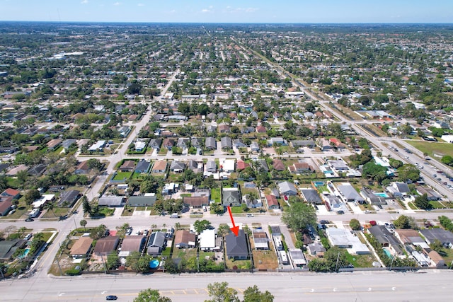 aerial view featuring a residential view