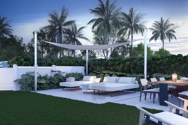 exterior space featuring fence