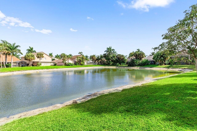 property view of water featuring a residential view