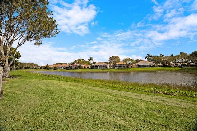 property view of water with a residential view