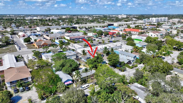 aerial view featuring a residential view