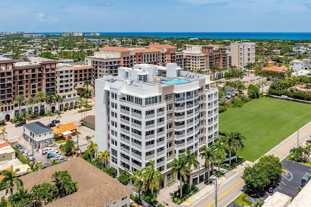 birds eye view of property featuring a view of city