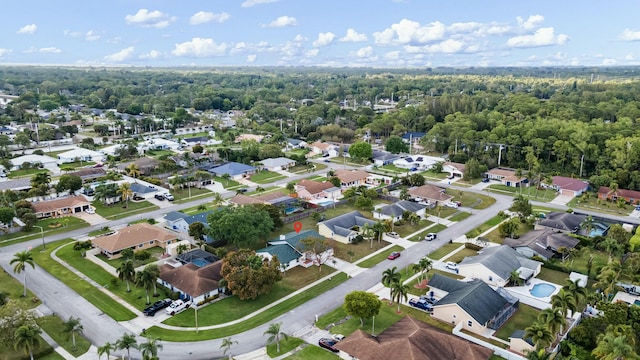 drone / aerial view featuring a residential view