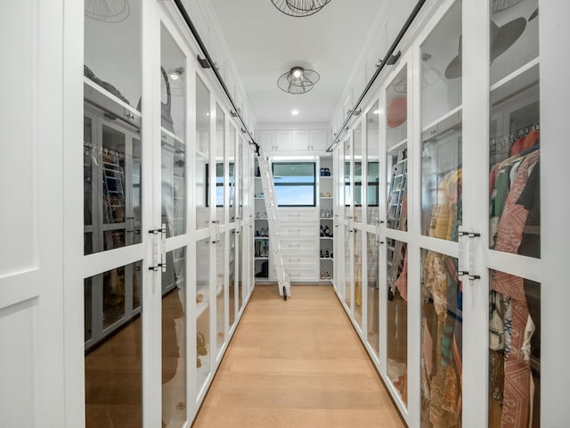 storage area featuring french doors